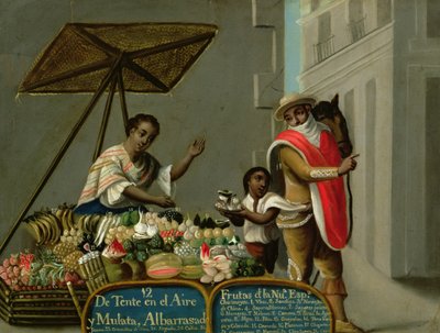 A Coloured Man and his Mulatto Wife, from a series on mixed marriages in Mexico by Spanish School